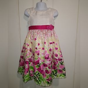 Girls Floral Dress, Size 4